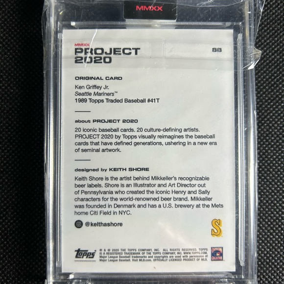 2020 Topps Project 2020 Ken Griffey Jr 1989 Topps Traded by Keith Shore #88 - Picture 2 of 2